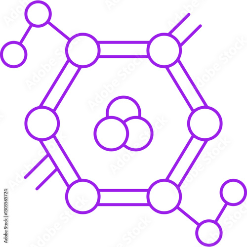 Molecules single vector icon illustration