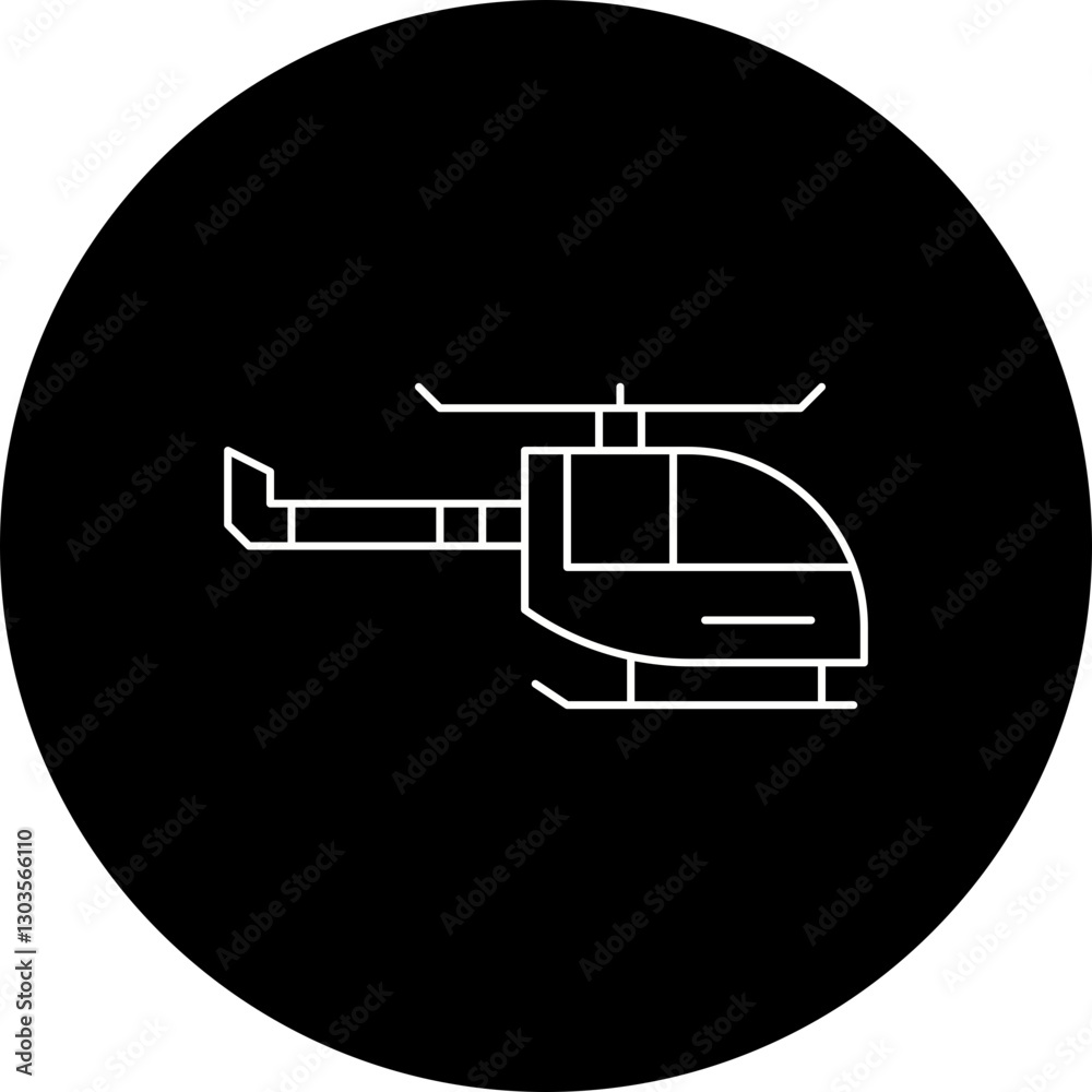 Helicopter single vector icon illustration Helicopter single vector icon illustration