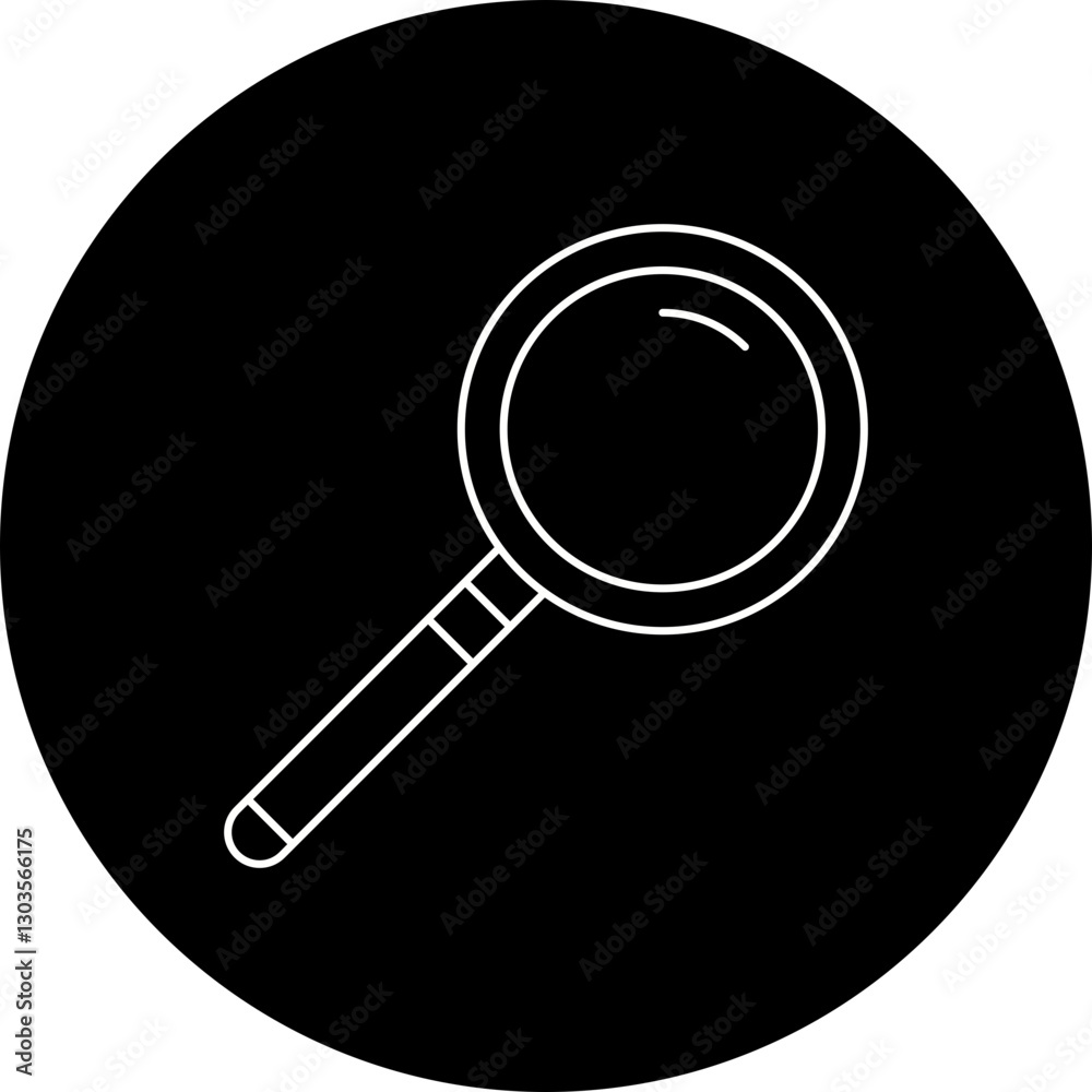 Magnifying glass single vector icon illustration Magnifying glass single vector icon illustration