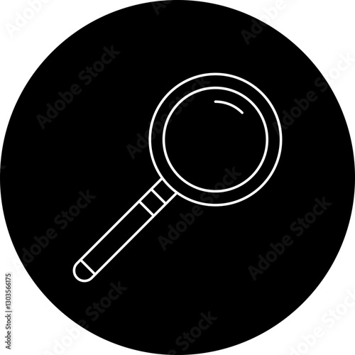 Magnifying glass single vector icon illustration