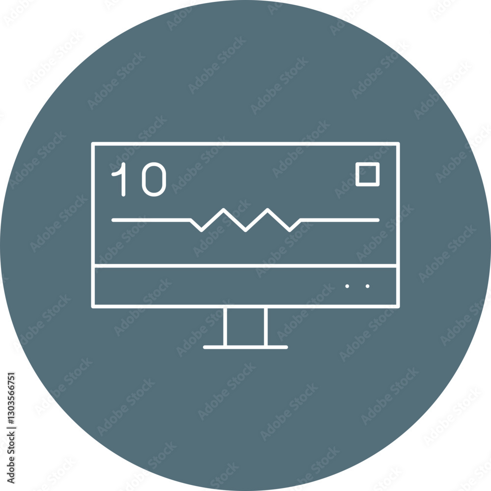 ECG Monitor single vector icon illustration ECG Monitor single vector icon illustration