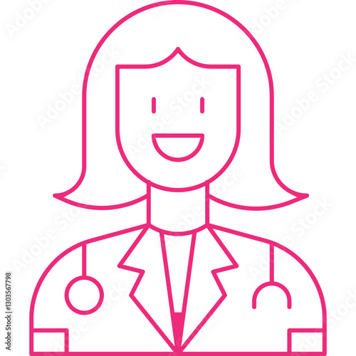 Doctors single vector icon illustration