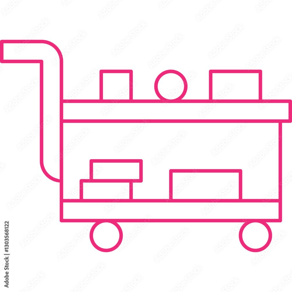 Medical Cart single vector icon illustration Medical Cart single vector icon illustration