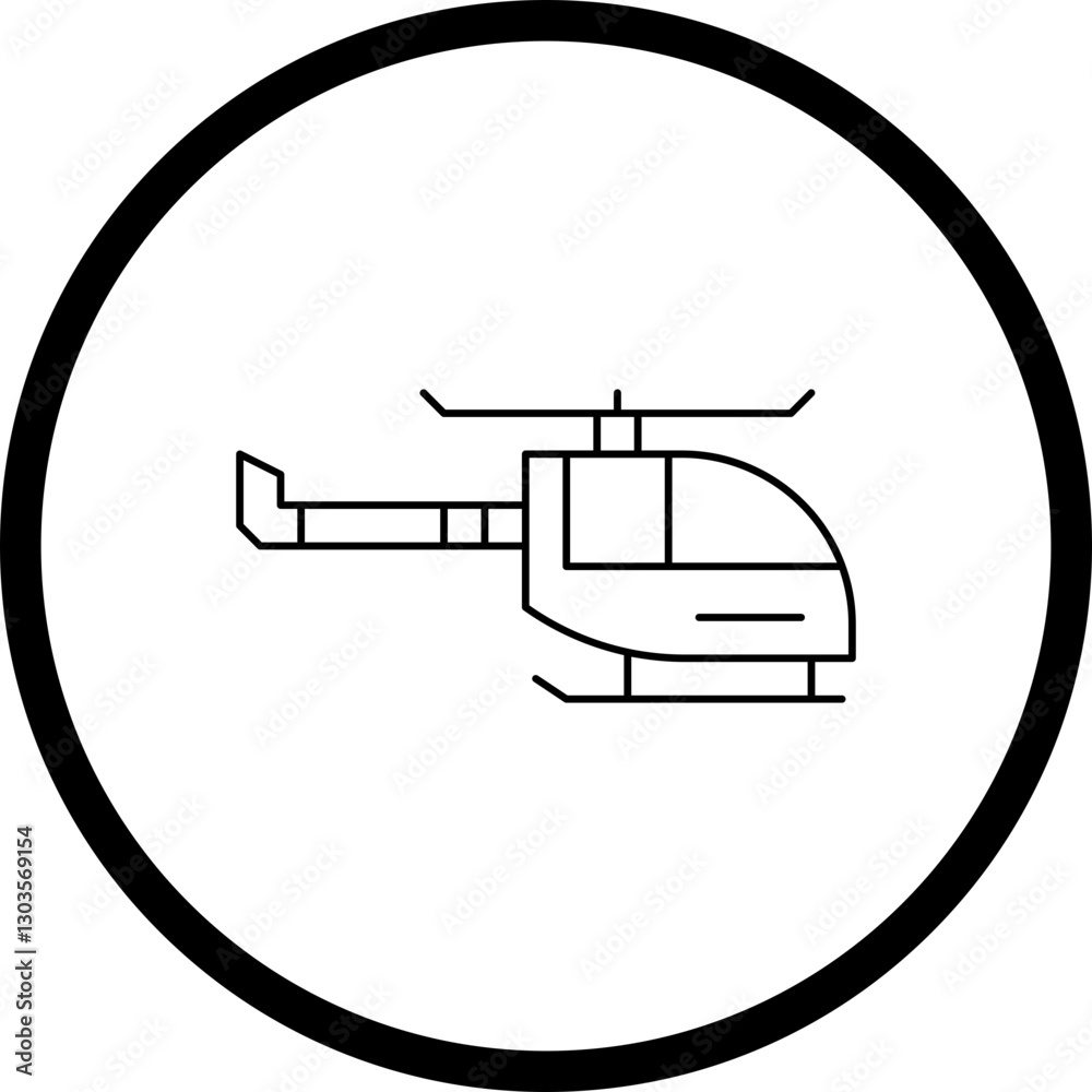 Helicopter single vector icon illustration Helicopter single vector icon illustration
