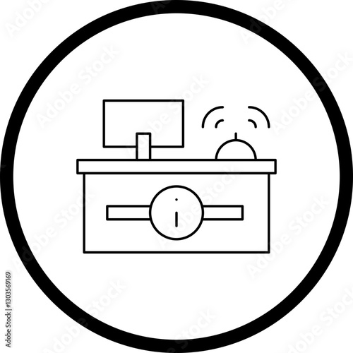 Hospital Reception single vector icon illustration