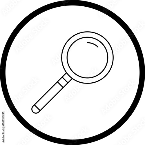 Magnifying glass single vector icon illustration