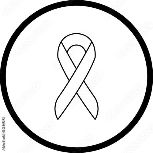 Ribbon single vector icon illustration