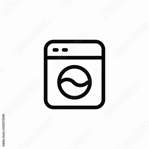 laundry wash icon sign vector