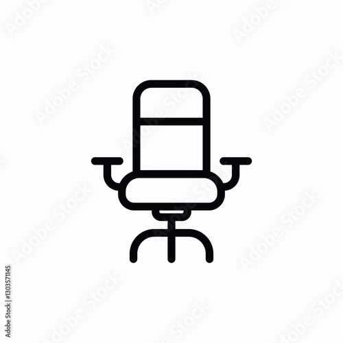 office seat icon sign vector