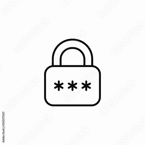 security lock pad icon sign vector