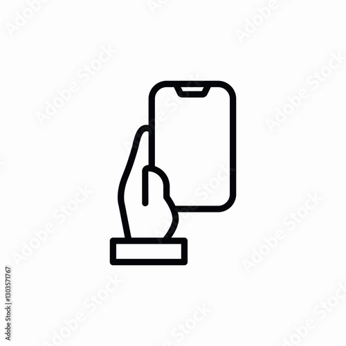 smartphone usage icon sign vector