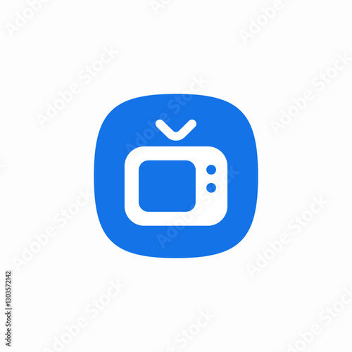 television watch icon sign vector