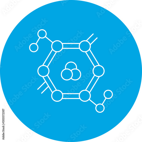 Molecules single vector icon illustration