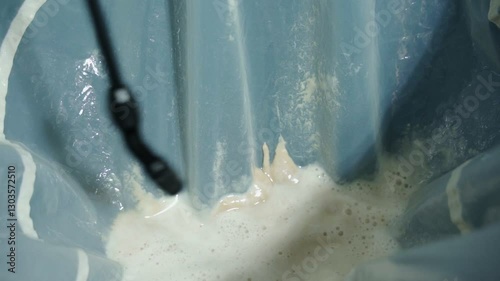 Hash Being Rinsed Off The Walls of A Filter Bag, Alt