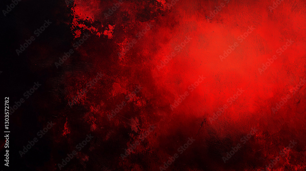 Fototapeta premium Dark red background with a black gradient and blurred texture, creating a moody, eerie, and horror-inspired atmosphere. Perfect for spooky themes, dramatic visuals, or mysterious designs.
