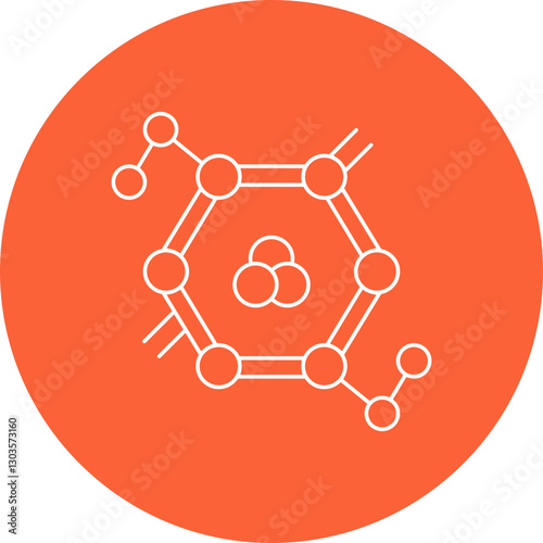 Molecules single vector icon illustration
