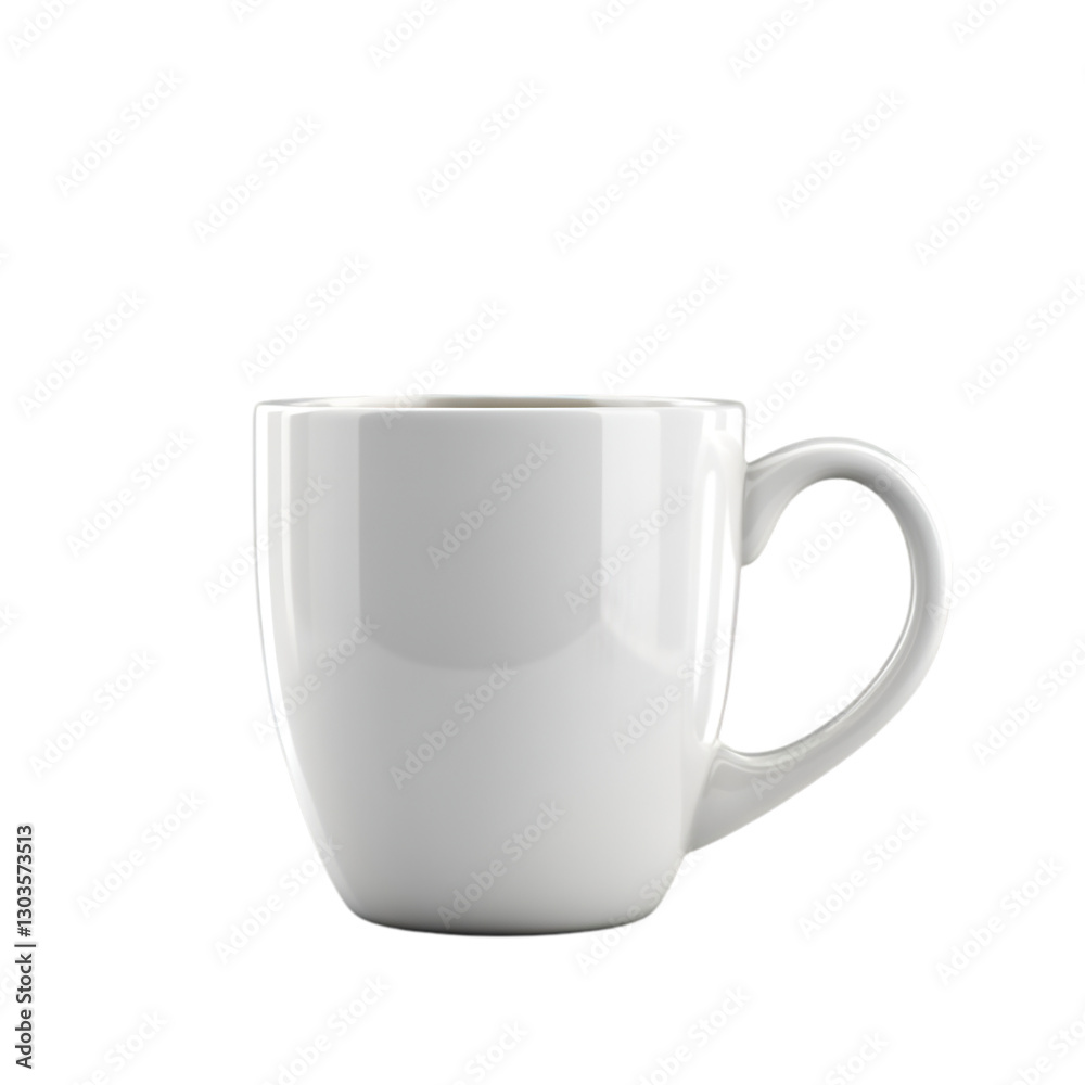 White Coffee Mug Simple Design Clean Background White Coffee Mug Simple Design Clean Background