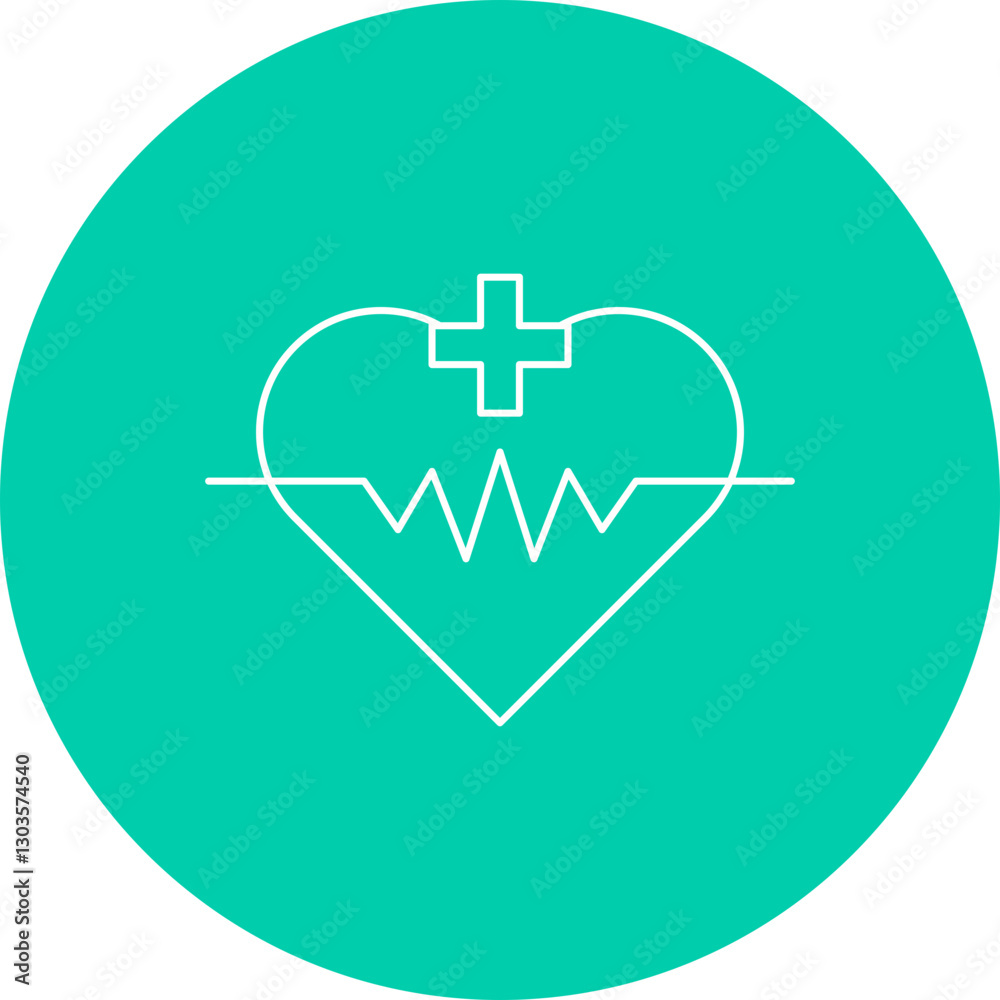 Fototapeta premium Medical Sign I single vector icon illustration