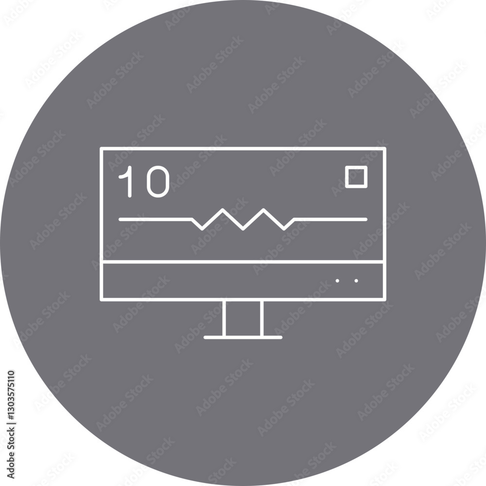 ECG Monitor single vector icon illustration ECG Monitor single vector icon illustration