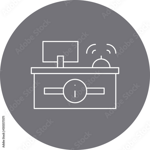 Hospital Reception single vector icon illustration