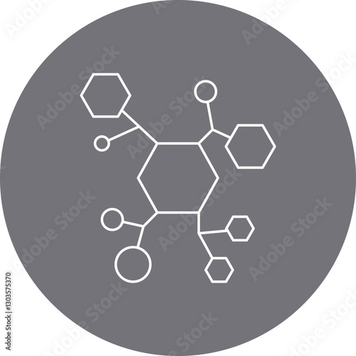 Molecular Structure single vector icon illustration