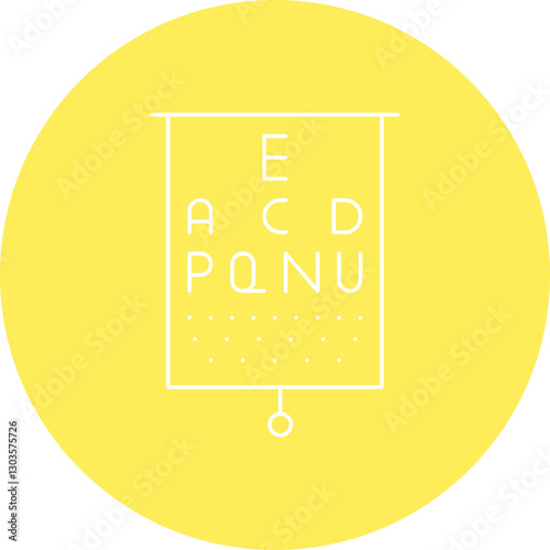 Eyes Checkup Board single vector icon illustration