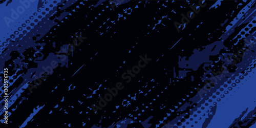 blue color pattern gradient grunge texture background. Dots pop art comics sport style vector illustration Abstract background dark blue