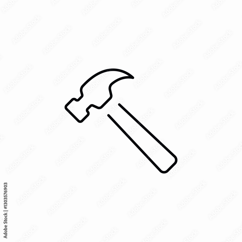 construction hammer icon sign vector construction hammer icon sign vector
