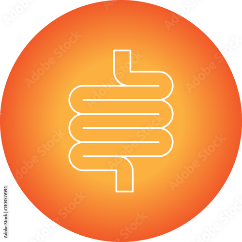 Intestines single vector icon illustration