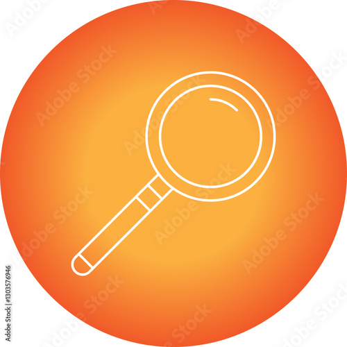 Magnifying glass single vector icon illustration