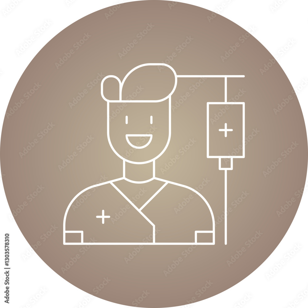 Male Patient single vector icon illustration Male Patient single vector icon illustration