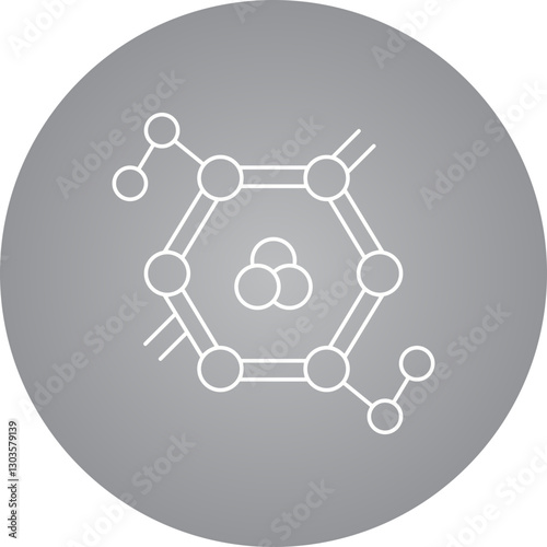 Molecules single vector icon illustration