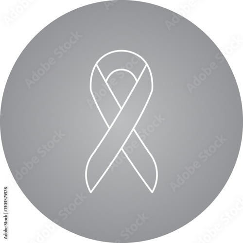 Ribbon single vector icon illustration