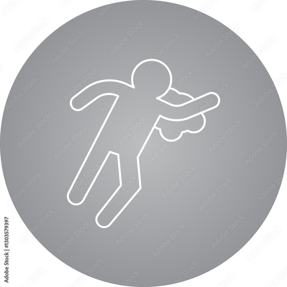 Deadbody Print single vector icon illustration Deadbody Print single vector icon illustration