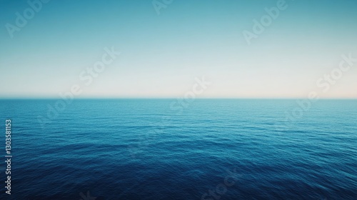Wallpaper Mural Calm and serene ocean view at sunrise with gradients of blue water and clear skies. Torontodigital.ca