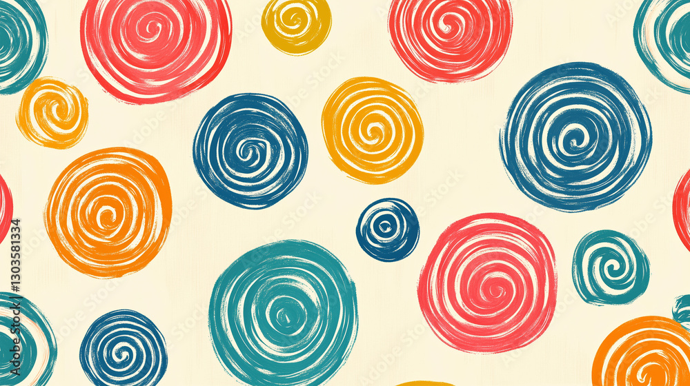 Detailed image of a colorful doodle pattern in a minimalistic style. Detailed image of a colorful doodle pattern in a minimalistic style.