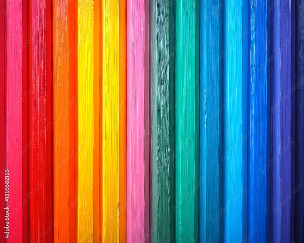 Obraz premium Colored pencils aligned, colorful background