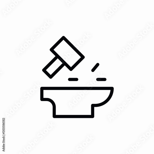 anvil tool icon sign vector