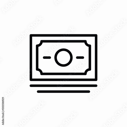 banknote stack icon sign vector