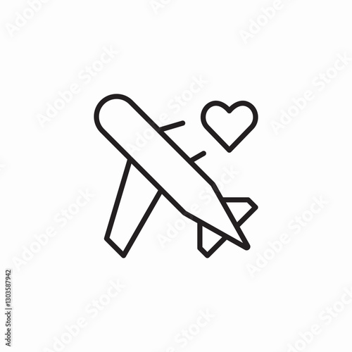 favorite flight icon sign vector