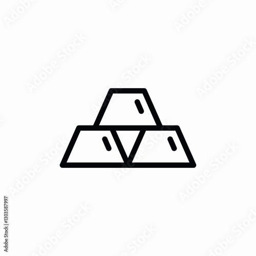 gold bars icon sign vector