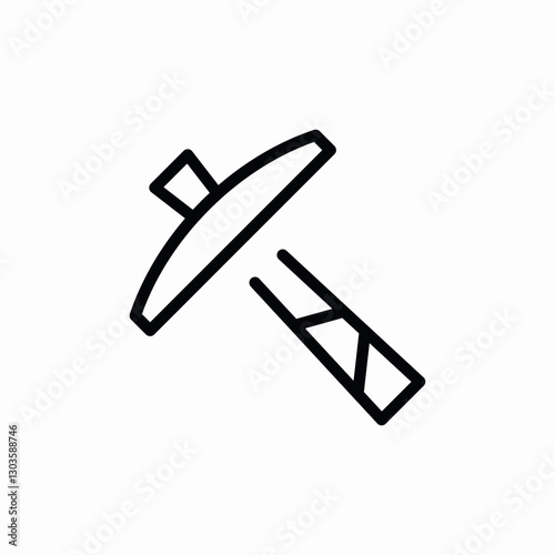 pickaxe mining icon sign vector
