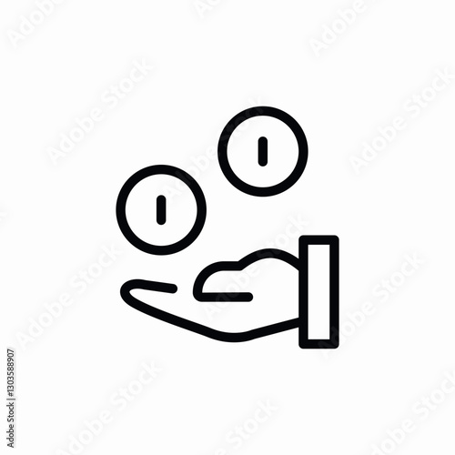 reward coins icon sign vector