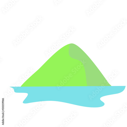 Flat beautiful mountain peak
