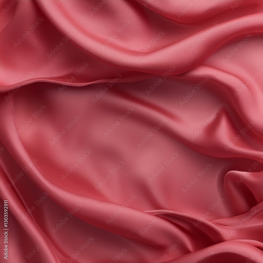Obraz premium A romantic Valentine's Day background with soft fabric, gentle waves, and love motifs