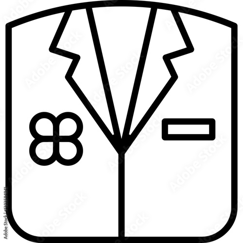 Suit single vector icon illustration