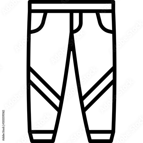 Trousers single vector icon illustration