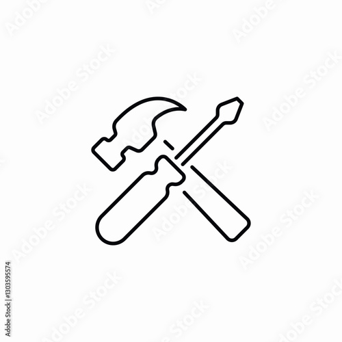 tool fix icon sign vector