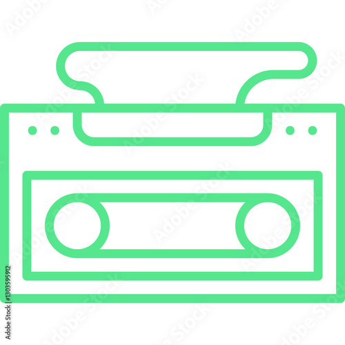 Casette Player single vector icon illustration