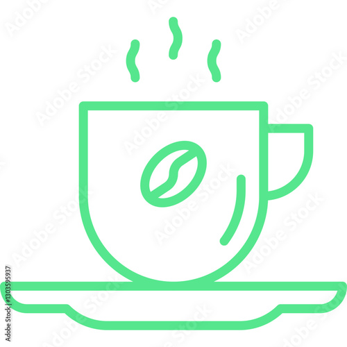 Coffee Cup single vector icon illustration